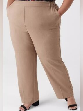 Lane Bryant The Perfect Drape Straight Ankle Mid-Rise Pants